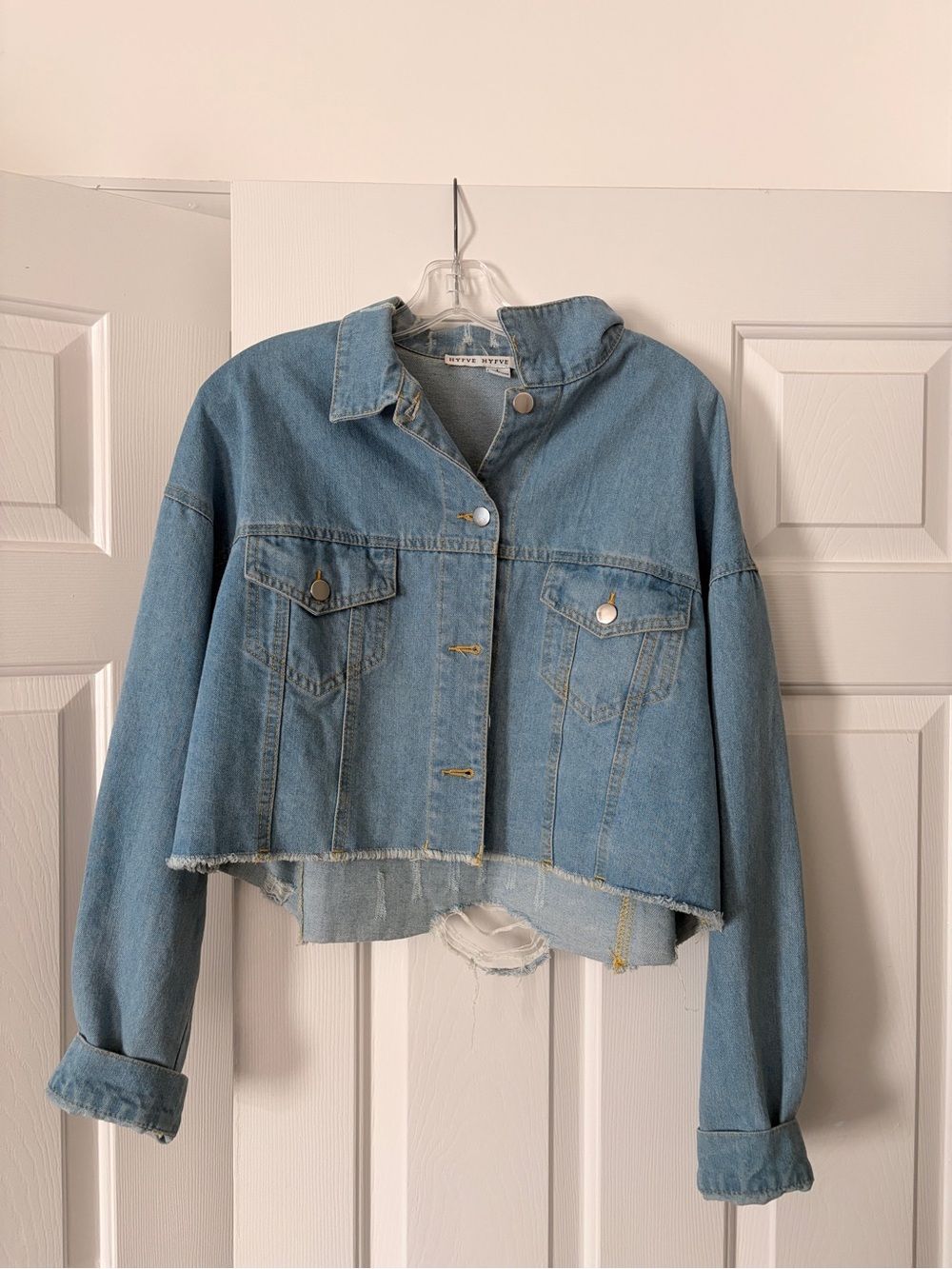 These Three Cropped Denim Jacket